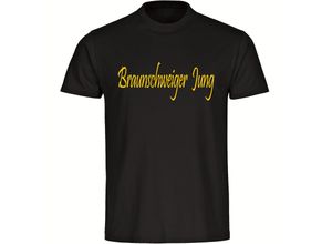 4068859205454 - multifanshop Kinder T-Shirt - Braunschweig - Braunschweiger Jung - Druck gelb - Kind 4068859205454 - multifanshop Kinder T-Shirt - Braunschweig - Braunschweiger Jung - Druck gelb - Kind