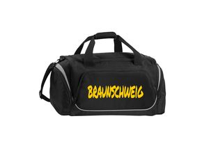 4068859206581 - multifanshop® Sporttasche - Braunschweig - Textmarker - Druck gelb