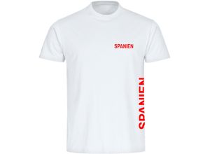 4068859216139 - multifanshop® Kinder T-Shirt - Spanien - Brust & Seite - Druck rot