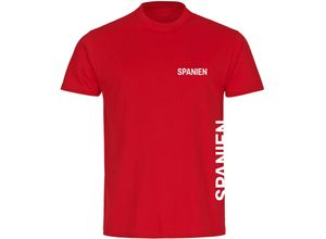 4068859216184 - multifanshop® Kinder T-Shirt - Spanien - Brust & Seite - Druck weiß