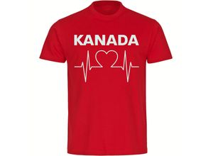 4068859227531 - multifanshop Kinder T-Shirt - Kanada - Herzschlag - Druck weiß - Kind 4068859227531 - multifanshop Kinder T-Shirt - Kanada - Herzschlag - Druck weiß - Kind