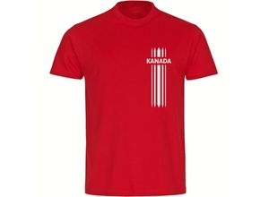 4068859235925 - multifanshop Kinder T-Shirt - Kanada - Streifen - Druck weiß - Kind 4068859235925 - multifanshop Kinder T-Shirt - Kanada - Streifen - Druck weiß - Kind