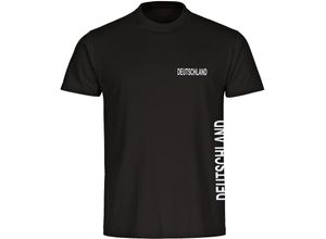4068859246334 - multifanshop Herren T-Shirt - Deutschland - Brust & Seite - Druck weiß - Männer