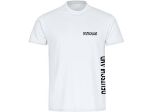 4068859246365 - multifanshop® Herren T-Shirt - Deutschland - Brust & Seite - Druck schwarz