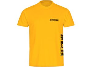 4068859246594 - multifanshop Herren T-Shirt - Deutschland - Brust & Seite - Druck schwarz - Männer