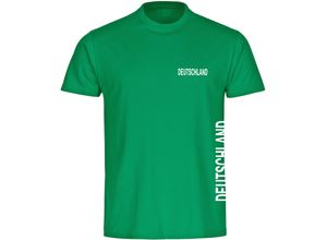 4068859246709 - multifanshop® Herren T-Shirt - Deutschland - Brust & Seite - Druck weiß