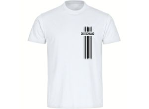 4068859249472 - multifanshop Herren T-Shirt - Deutschland - Streifen - Druck schwarz - Männer