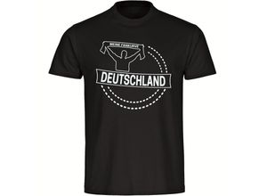 4068859249793 - multifanshop® Herren T-Shirt - Deutschland - Meine Fankurve - Druck weiß