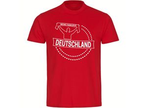 4068859250058 - multifanshop Herren T-Shirt - Deutschland - Meine Fankurve - Druck weiß - Männer