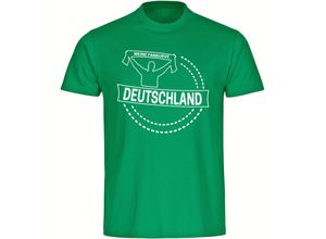 4068859250195 - multifanshop® Herren T-Shirt - Deutschland - Meine Fankurve - Druck weiß