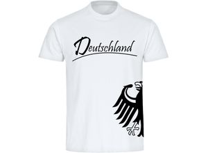 4068859250317 - multifanshop® Herren T-Shirt - Deutschland - Adler seitlich - Druck schwarz