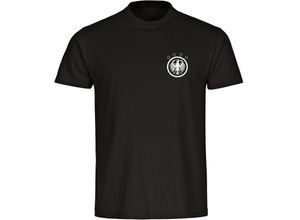 4068859251123 - multifanshop Herren T-Shirt - Deutschland - Adler Retro - Druck weiß - Männer