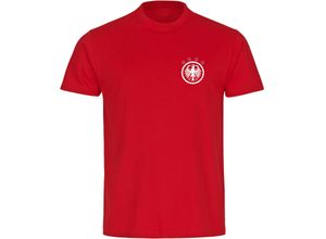 4068859251369 - multifanshop Herren T-Shirt - Deutschland - Adler Retro - Druck weiß - Männer