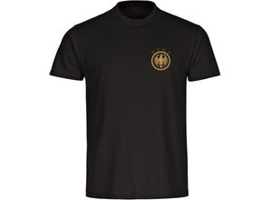 4068859251567 - multifanshop® Herren T-Shirt - Deutschland - Adler Retro Gold - Druck gold metallic