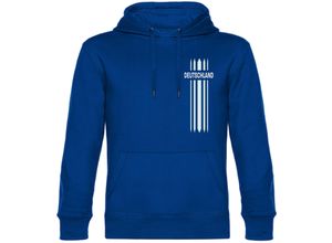 4068859261856 - multifanshop Kapuzen Sweatshirt - Deutschland - Streifen - Druck weiß - Hoodie