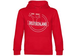 4068859261894 - multifanshop Kapuzen Sweatshirt - Deutschland - Meine Fankurve - Druck weiß - Hoodie