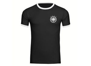 4068859262242 - multifanshop® Kontrast T-Shirt - Deutschland - Adler Retro - Druck weiß