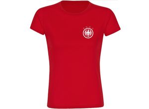 4068859263119 - multifanshop® Damen T-Shirt - Deutschland - Adler Retro - Druck weiß