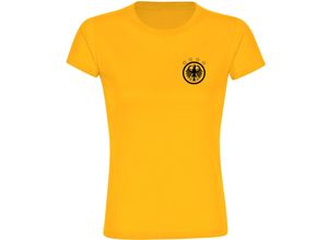 4068859263126 - multifanshop® Damen T-Shirt - Deutschland - Adler Retro - Druck schwarz