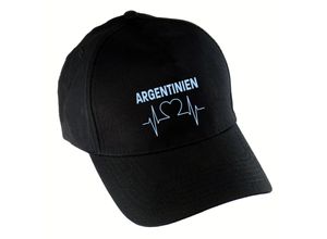 4068859275457 - multifanshop® Baseballcap - Argentinien - Herzschlag - Druck hellblau