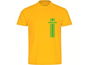 4068859276935 - multifanshop® Herren T-Shirt - Australien - Streifen - Druck grün