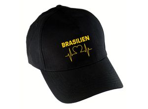 4068859290023 - multifanshop® Baseballcap - Brasilien - Herzschlag - Druck grün