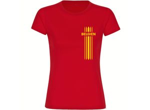 4068859291761 - multifanshop Damen T-Shirt - Belgien - Streifen - Druck gelb - Frauen 4068859291761 - multifanshop Damen T-Shirt - Belgien - Streifen - Druck gelb - Frauen
