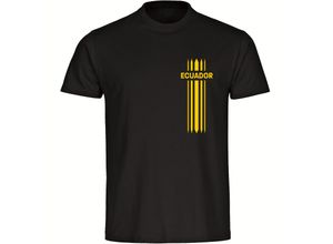 4068859292690 - multifanshop Herren T-Shirt - Ecuador - Streifen - Druck gelb - Männer 4068859292690 - multifanshop Herren T-Shirt - Ecuador - Streifen - Druck gelb - Männer