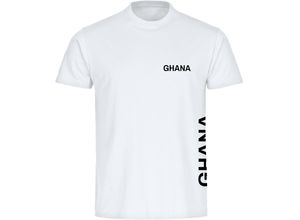 4068859313807 - multifanshop® Kinder T-Shirt - Ghana - Brust & Seite - Druck schwarz