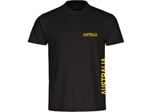 4068859334154 - multifanshop Kinder T-Shirt - Australia - Brust & Seite - Druck gelb - Kind 4068859334154 - multifanshop Kinder T-Shirt - Australia - Brust & Seite - Druck gelb - Kind