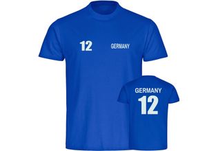 4068859343026 - multifanshop® Herren T-Shirt - Germany - Trikot 12 - Druck weiß