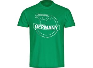 4068859345877 - multifanshop® Herren T-Shirt - Germany - Meine Fankurve - Druck weiß