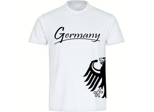 4068859346058 - multifanshop Herren T-Shirt - Germany - Adler seitlich - Druck schwarz - Männer