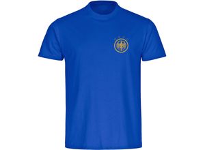 4068859347406 - multifanshop® Herren T-Shirt - Germany - Adler Retro Gold - Druck gold metallic