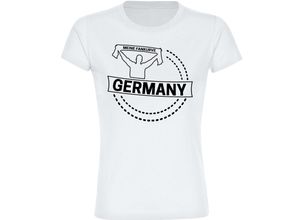 4068859352226 - multifanshop Damen T-Shirt - Germany - Meine Fankurve - Druck schwarz - Frauen