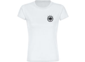 4068859353247 - multifanshop Damen T-Shirt - Germany - Adler Retro - Druck schwarz - Frauen