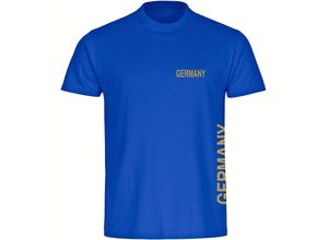 4068859355791 - multifanshop® Kinder T-Shirt - Germany - Brust & Seite Gold - Druck gold metallic