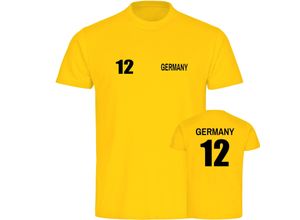 4068859356347 - multifanshop® Kinder T-Shirt - Germany - Trikot 12 - Druck schwarz