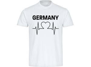 4068859357825 - multifanshop® Kinder T-Shirt - Germany - Herzschlag - Druck schwarz