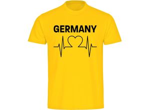 4068859358020 - multifanshop® Kinder T-Shirt - Germany - Herzschlag - Druck schwarz