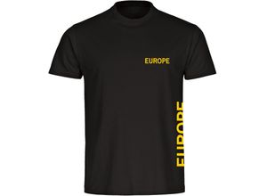 4068859372101 - multifanshop Kinder T-Shirt - Europe - Brust & Seite - Druck gelb - Kind 4068859372101 - multifanshop Kinder T-Shirt - Europe - Brust & Seite - Druck gelb - Kind