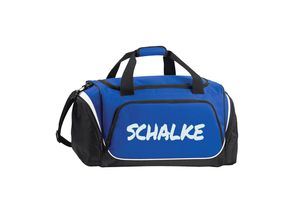 4068859387860 - multifanshop® Sporttasche - Schalke - Textmarker - Druck weiß