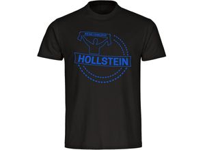 4068859399184 - multifanshop® Herren T-Shirt - Holstein - Meine Fankurve - Druck blau