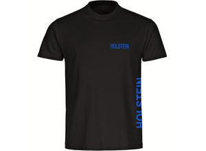 4068859401030 - multifanshop® Kinder T-Shirt - Holstein - Brust & Seite - Druck blau