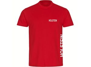 4068859401085 - multifanshop® Kinder T-Shirt - Holstein - Brust & Seite - Druck weiß