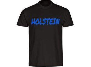 4068859402174 - multifanshop® Kinder T-Shirt - Holstein - Textmarker - Druck blau