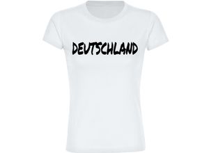 4068859405830 - multifanshop® Damen T-Shirt - Deutschland - Textmarker - Druck schwarz