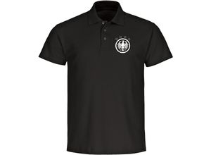 4068859407193 - multifanshop Poloshirt - Deutschland - Adler Retro - Druck weiß - Polo