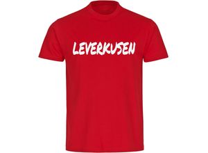 4068859414849 - multifanshop® Kinder T-Shirt - Leverkusen - Textmarker - Druck weiß