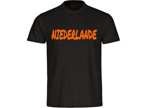 4068859456535 - multifanshop® Kinder T-Shirt - Niederlande - Textmarker - Druck orange